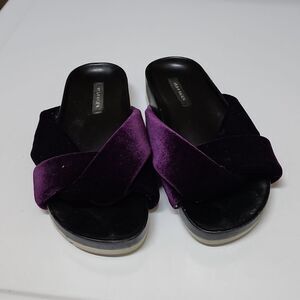 Ava & Aiden velvet slides size 7